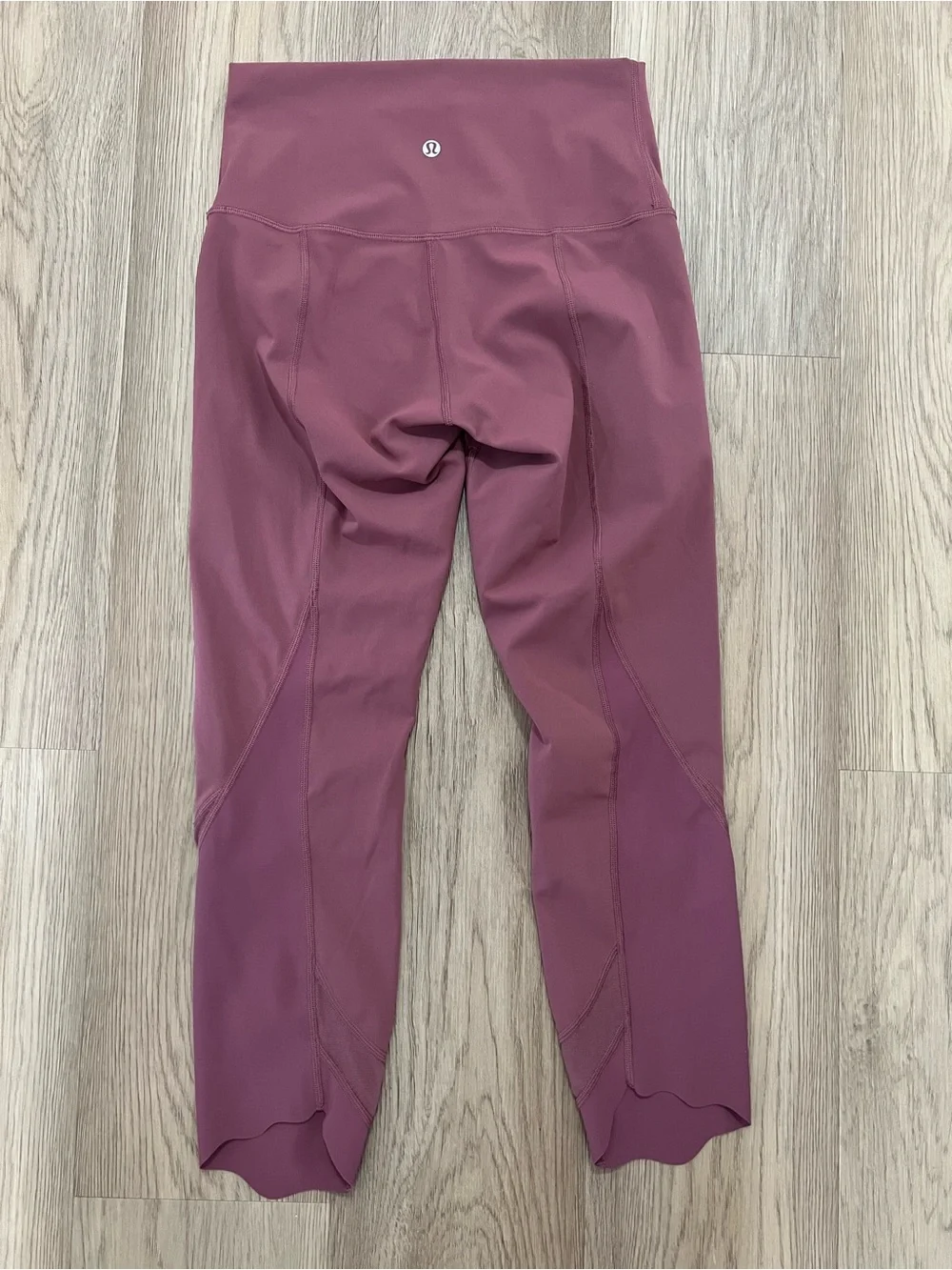 Lululemon Wunder Under Crop High Rise Roll Down Scallop Leggings Plumful